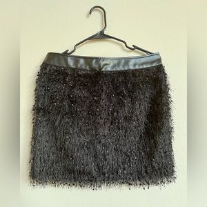 Black pleather party skirt